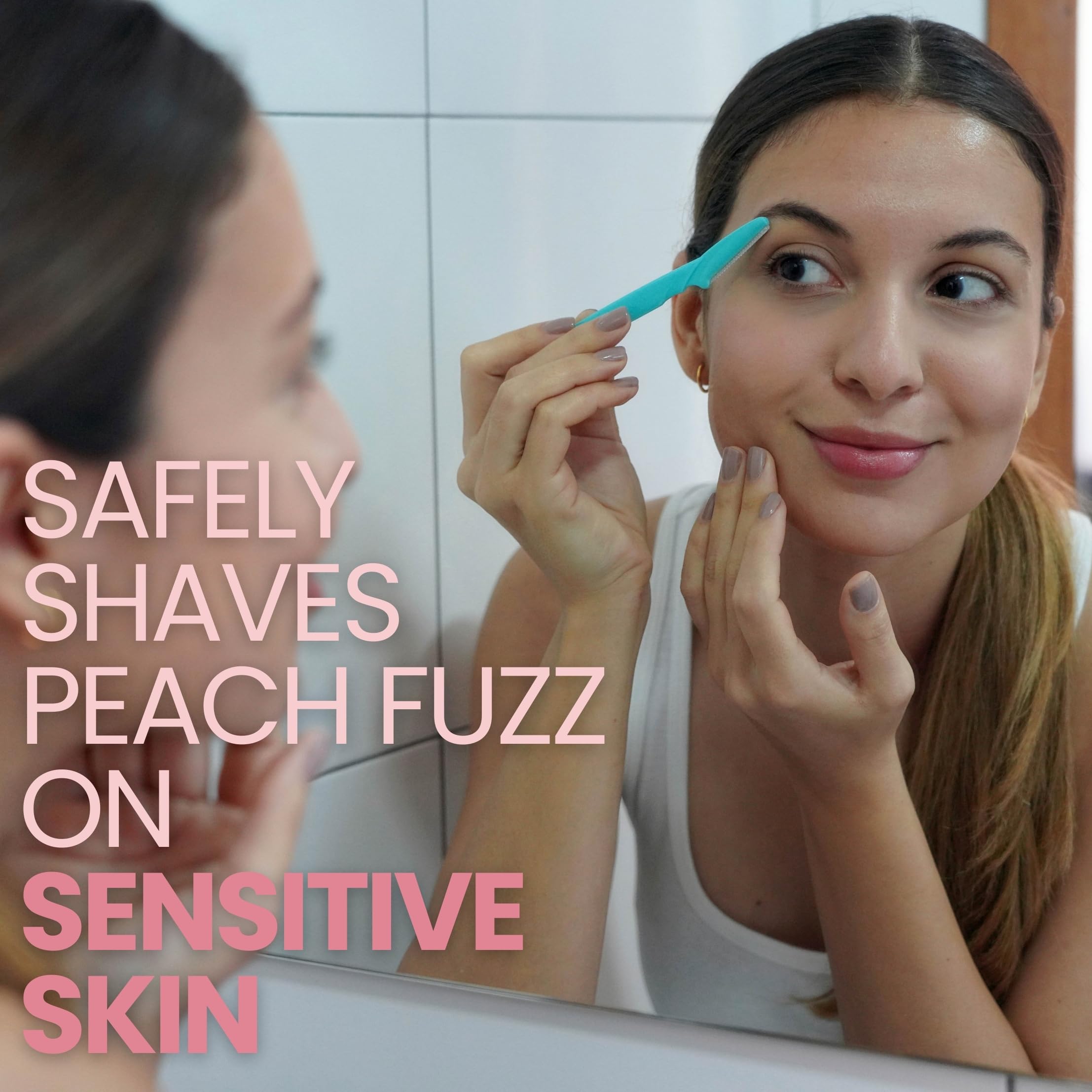 Ouiloe Dermaplane Oil razor glide demonstrates smooth dermaplaning for peach fuzz