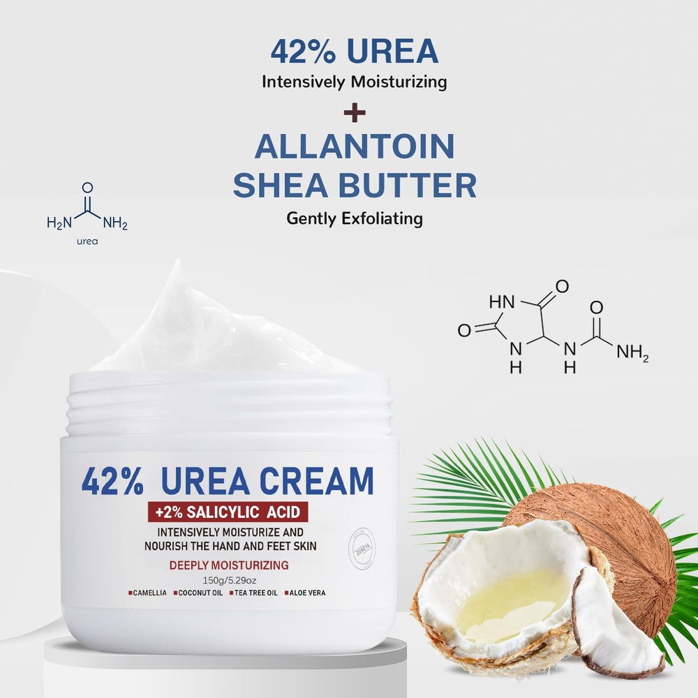 OUKEYA crema de urea 42% con ácido salicílico para talones.