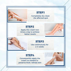 OUKEYA Urea Cream 40% application on feet promotes soft skin care routine.