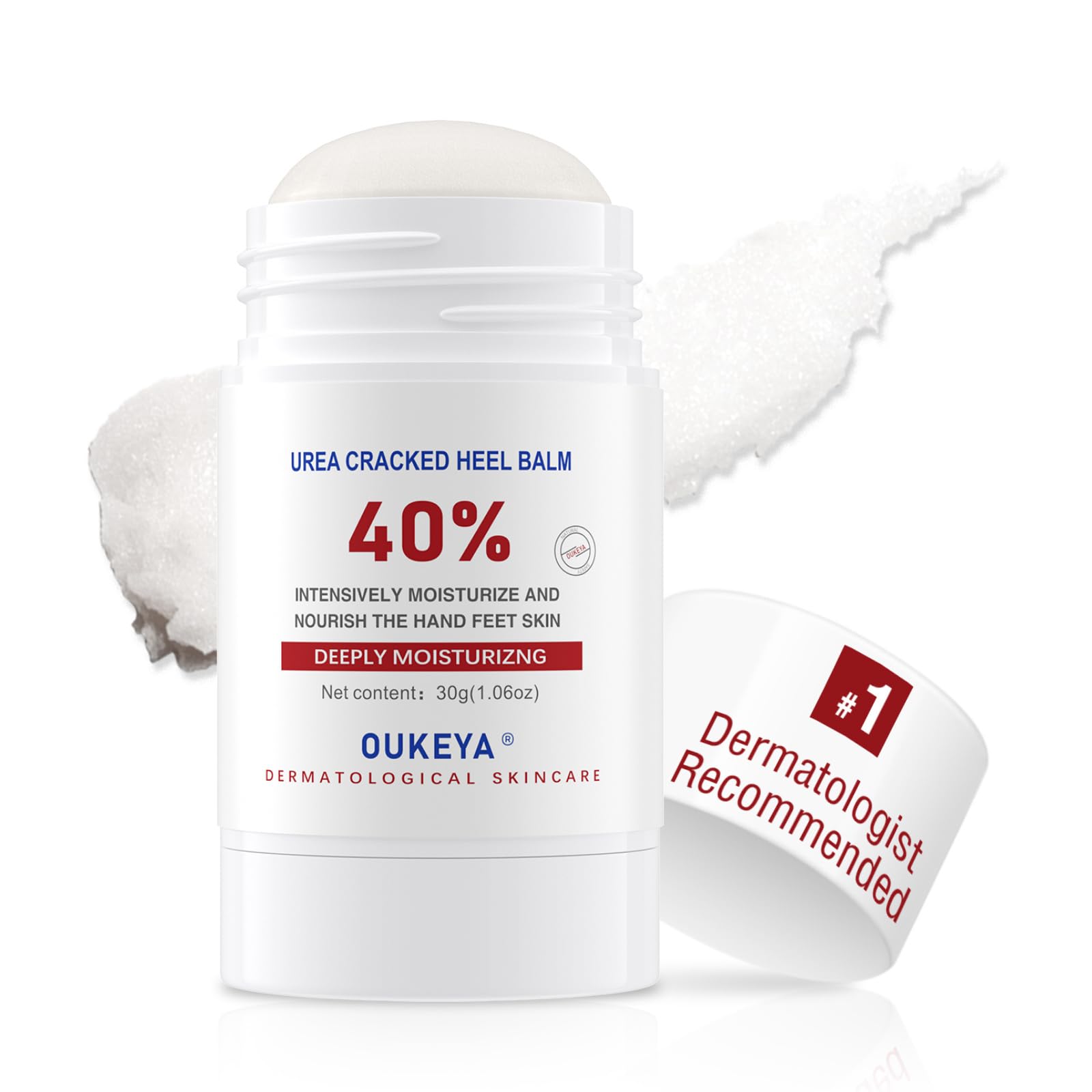 OUKEYA Urea Cream 40% stick for easy on-the-go application and targeted moisture