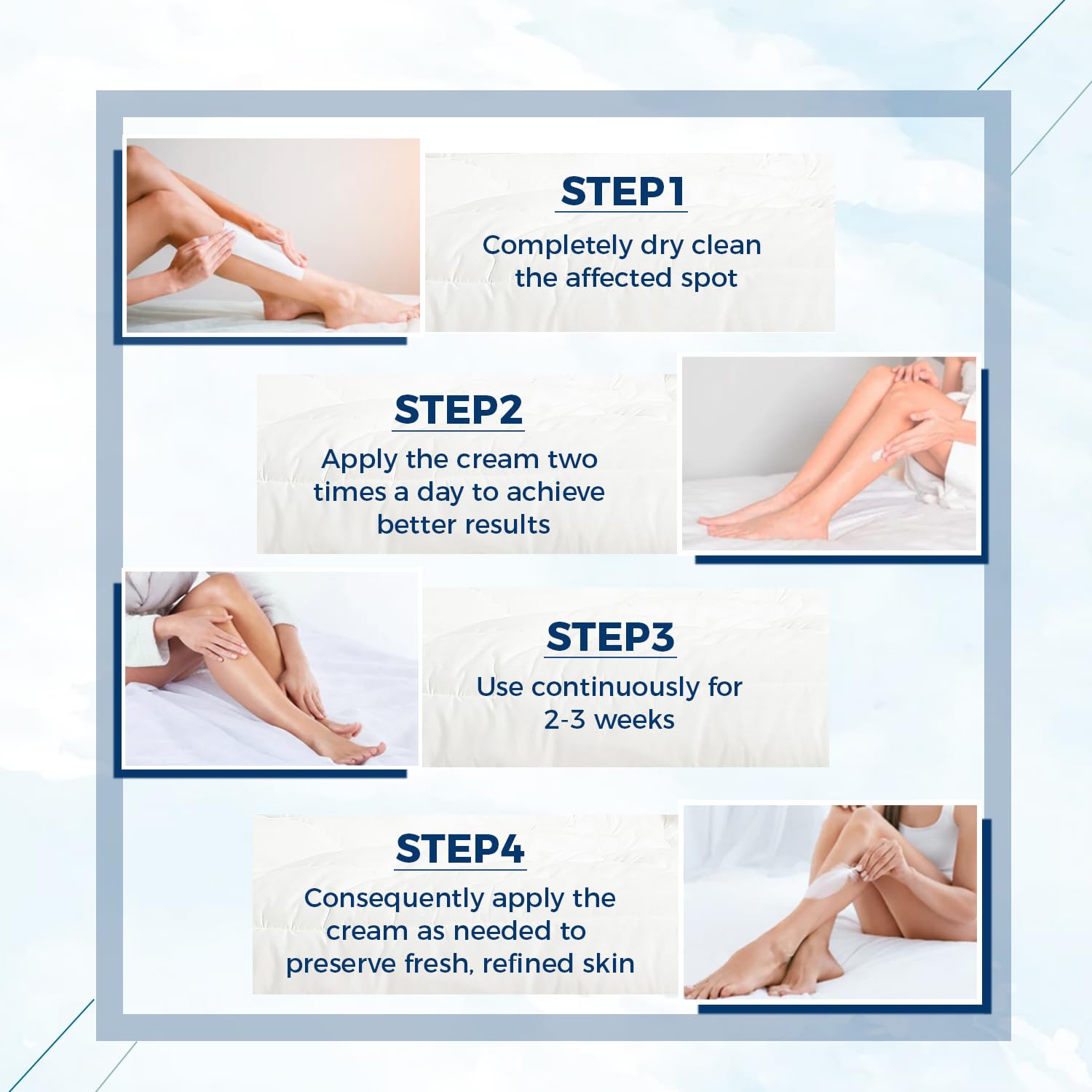 OUKEYA Urea Cream 42% for feet demonstrates targeted hydration for heels.
