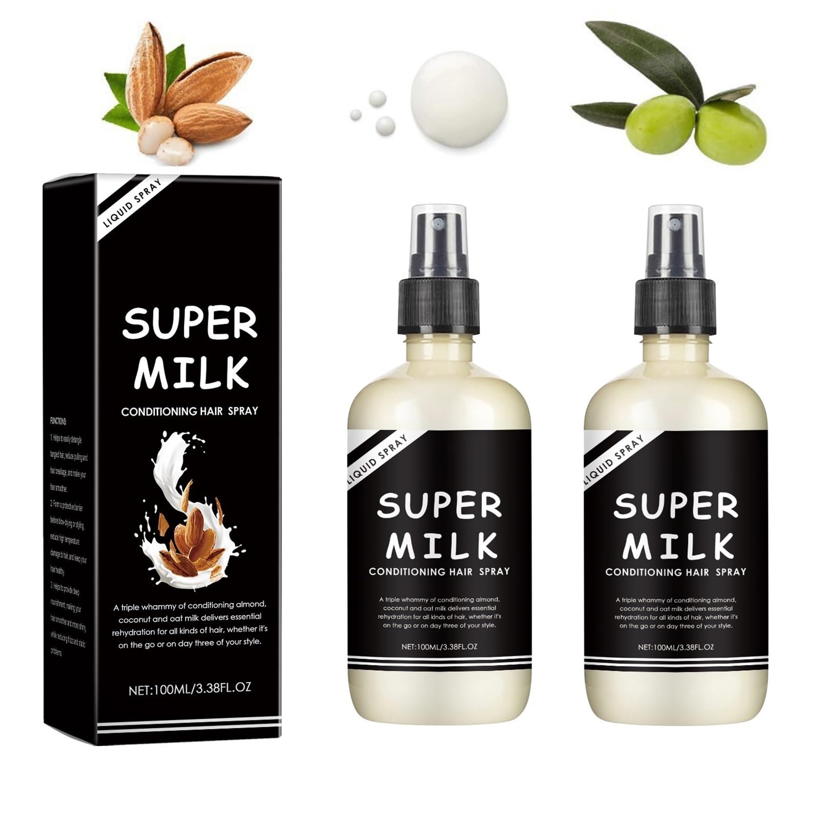 OUKPANE Super Milk Primer en botella para cabello, hidrata y suaviza.