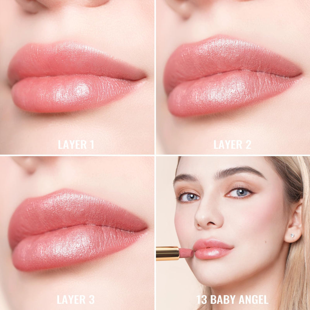 Barra de labios Oulac con aceite de ricino para suavidad duradera.