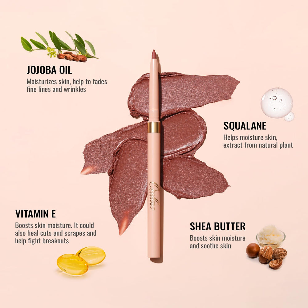LL04 Sunlit Peach de Oulac define labios con precisión y tono suave.