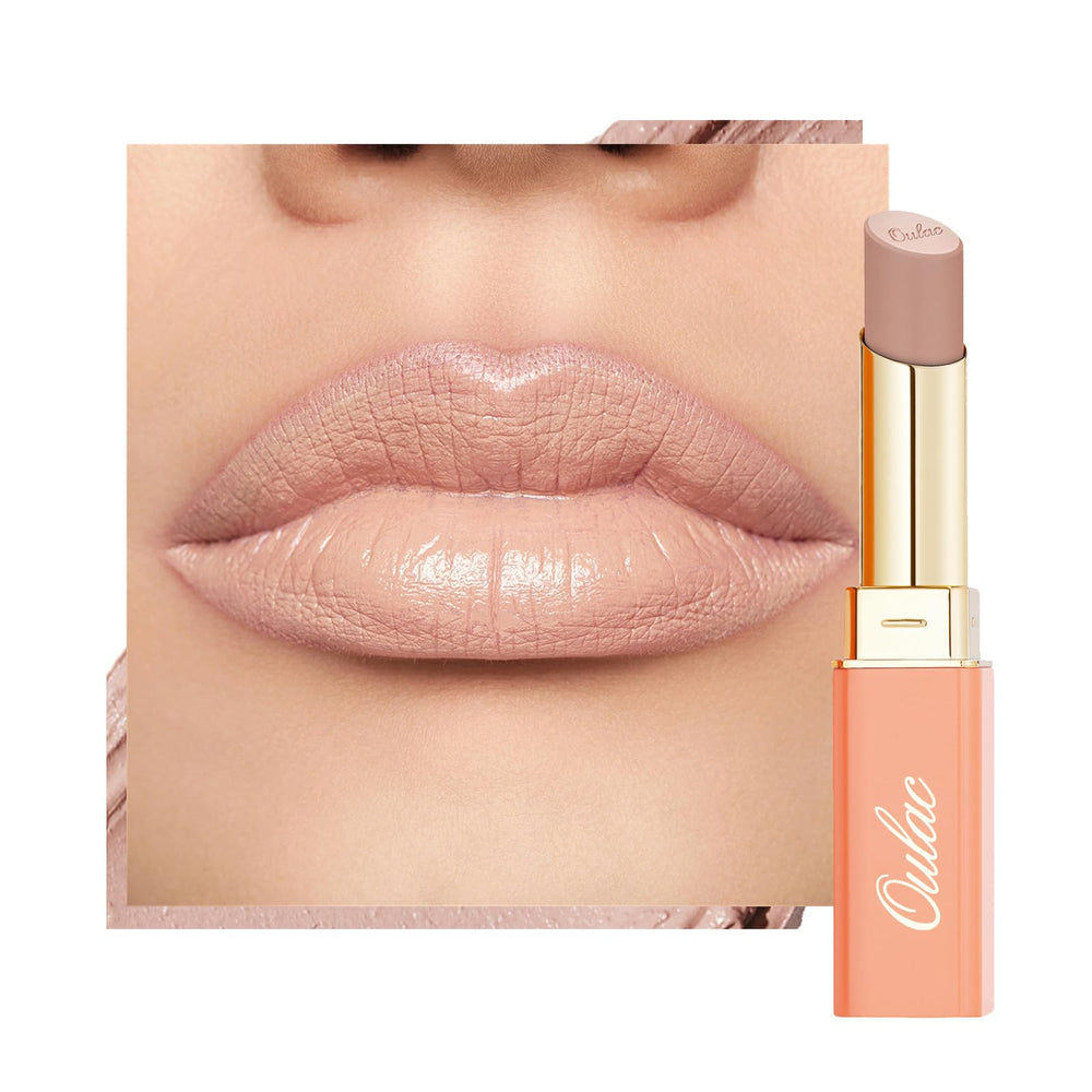 Oulac Labios desnudo satin-mate, color duradero y elegante para uso diario