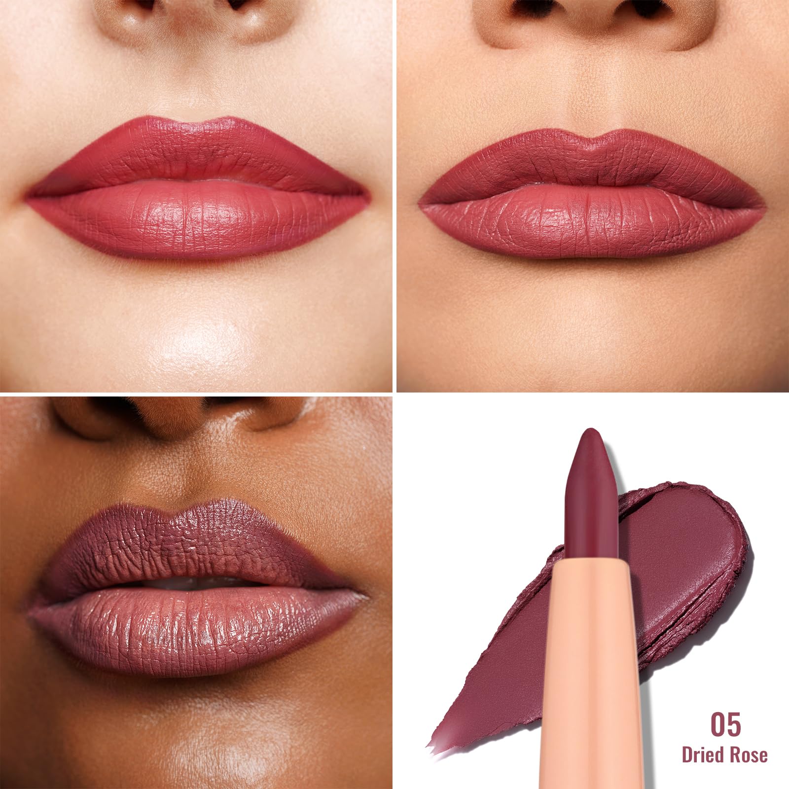 Oulac lapiz delineador labios rosado sin borrones evita difuminado y manchas