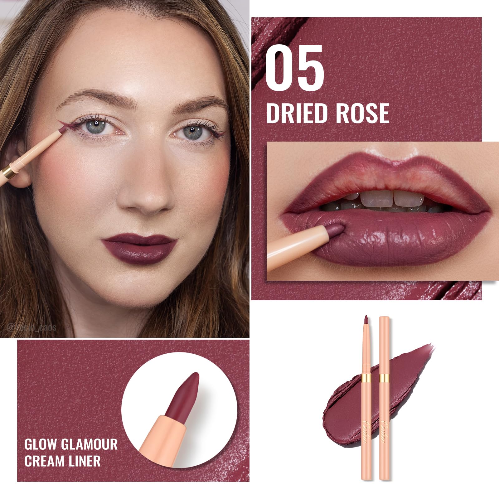 Oulac lapiz delineador labios rosado textura cremosa facilita una linea precisa