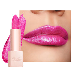 Oulac Pink Shimmer Lipstick with diamond sparkle for radiant lips.