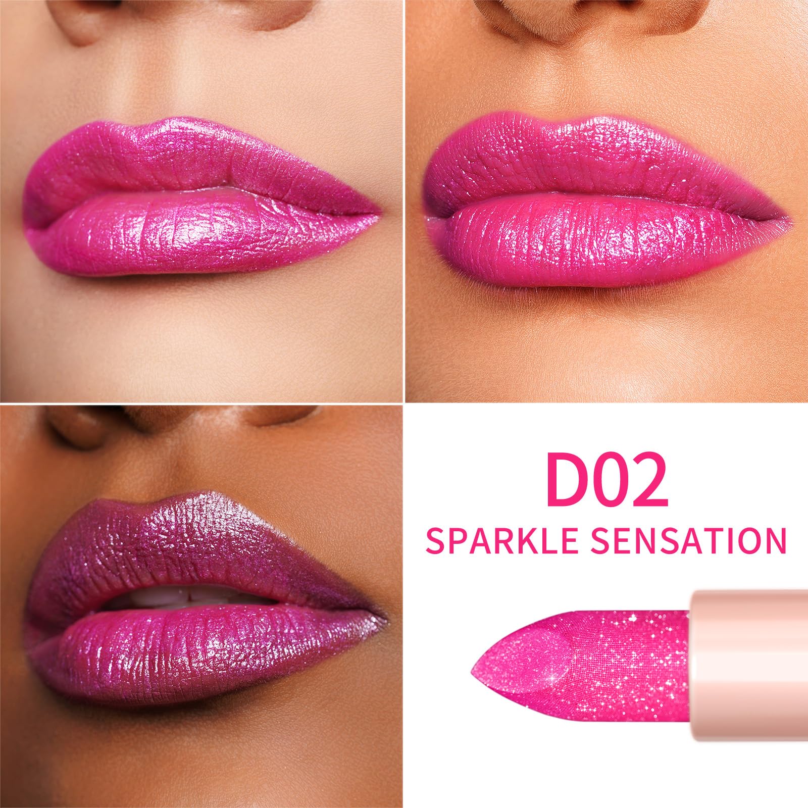 Oulac Pink Shimmer Lipstick offers sheer to medium coverage and comfort.