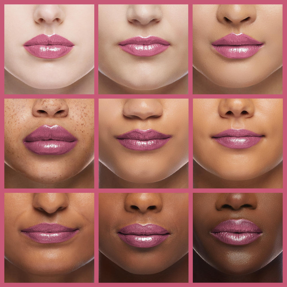 Pintalabios Oulac Rosa con cobertura total para labios definidos.