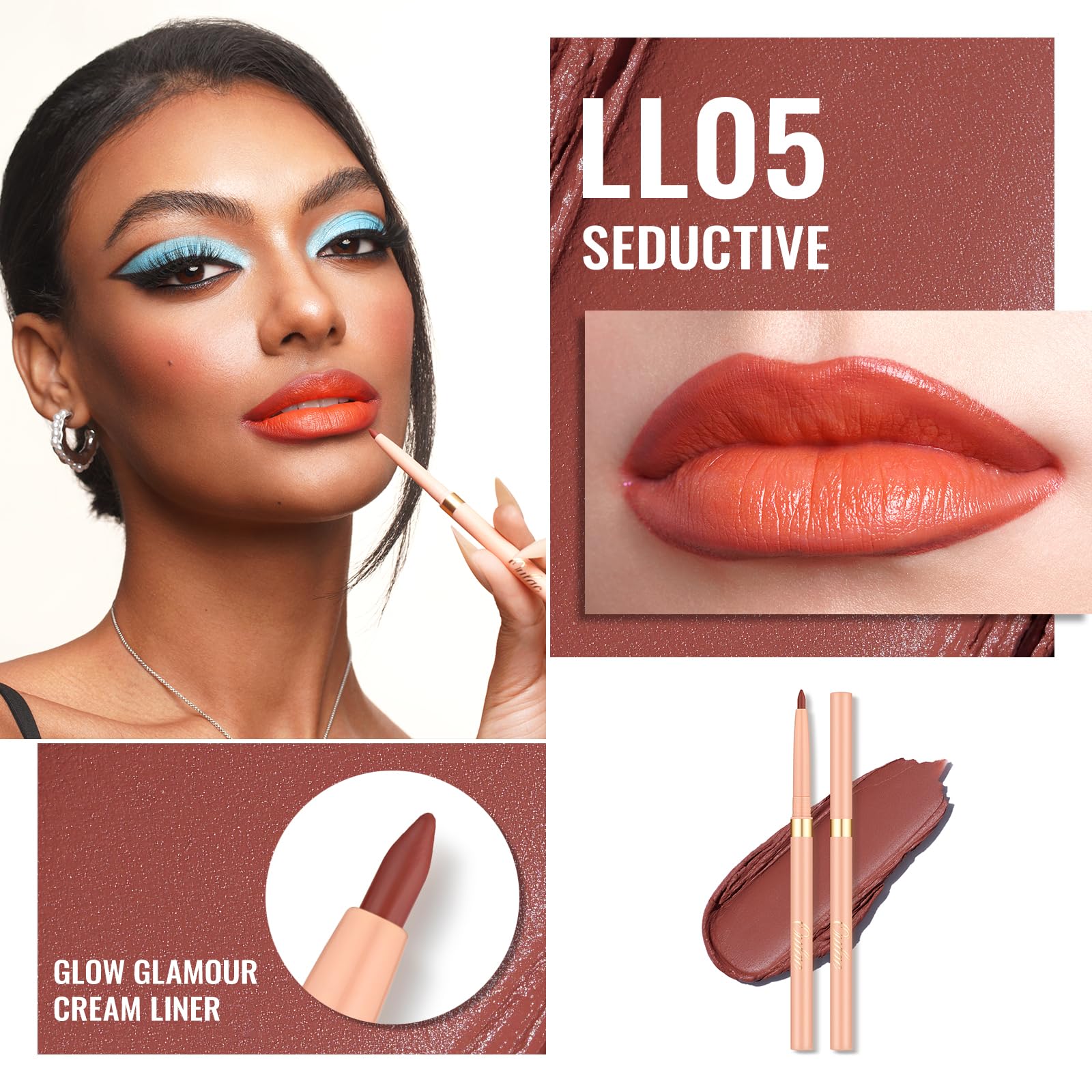 Oulac retractable lipliner tip close-up enables quick, precise touch-ups