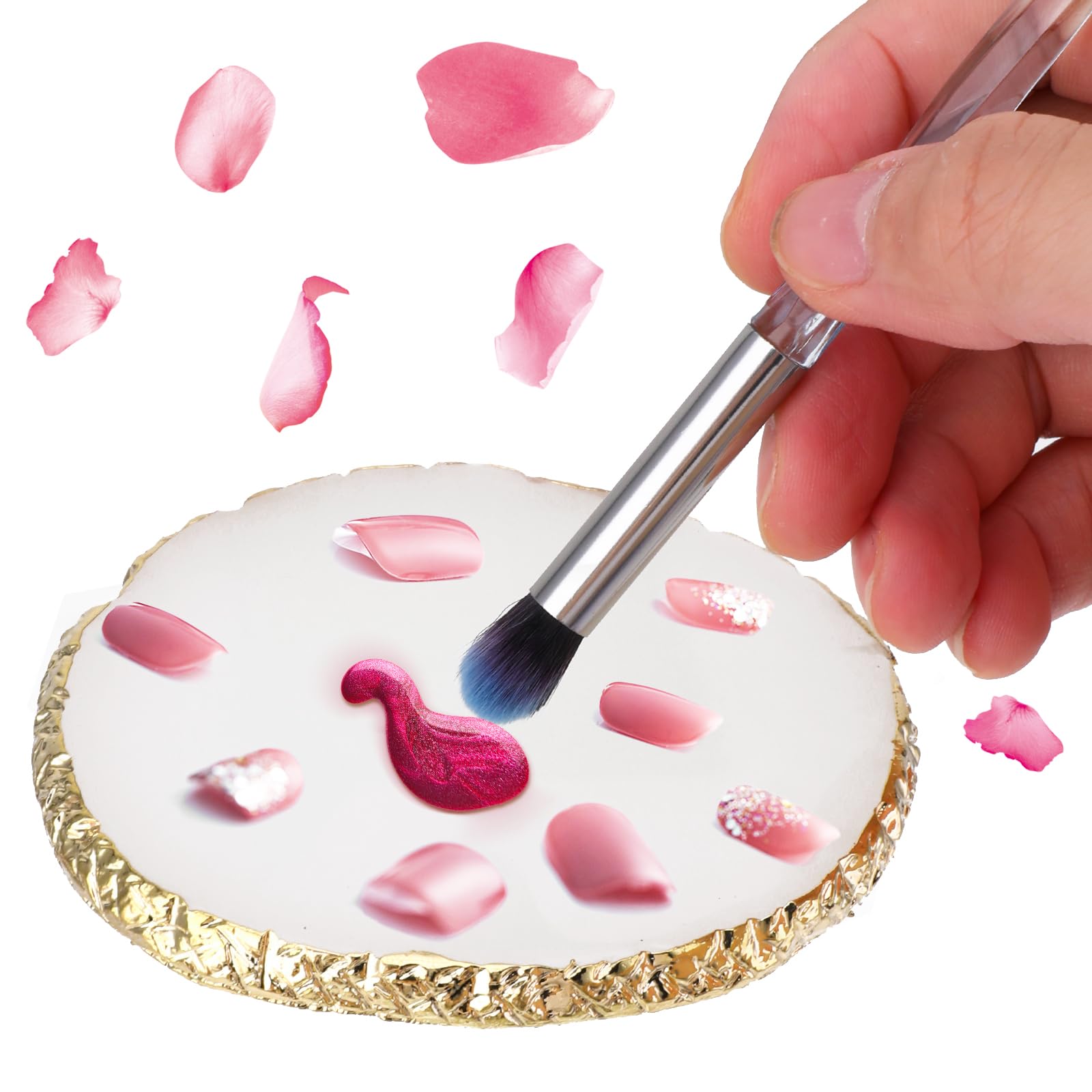 Ouligay paleta de uso amplio para uñas, ojos y rostro, multitasca.