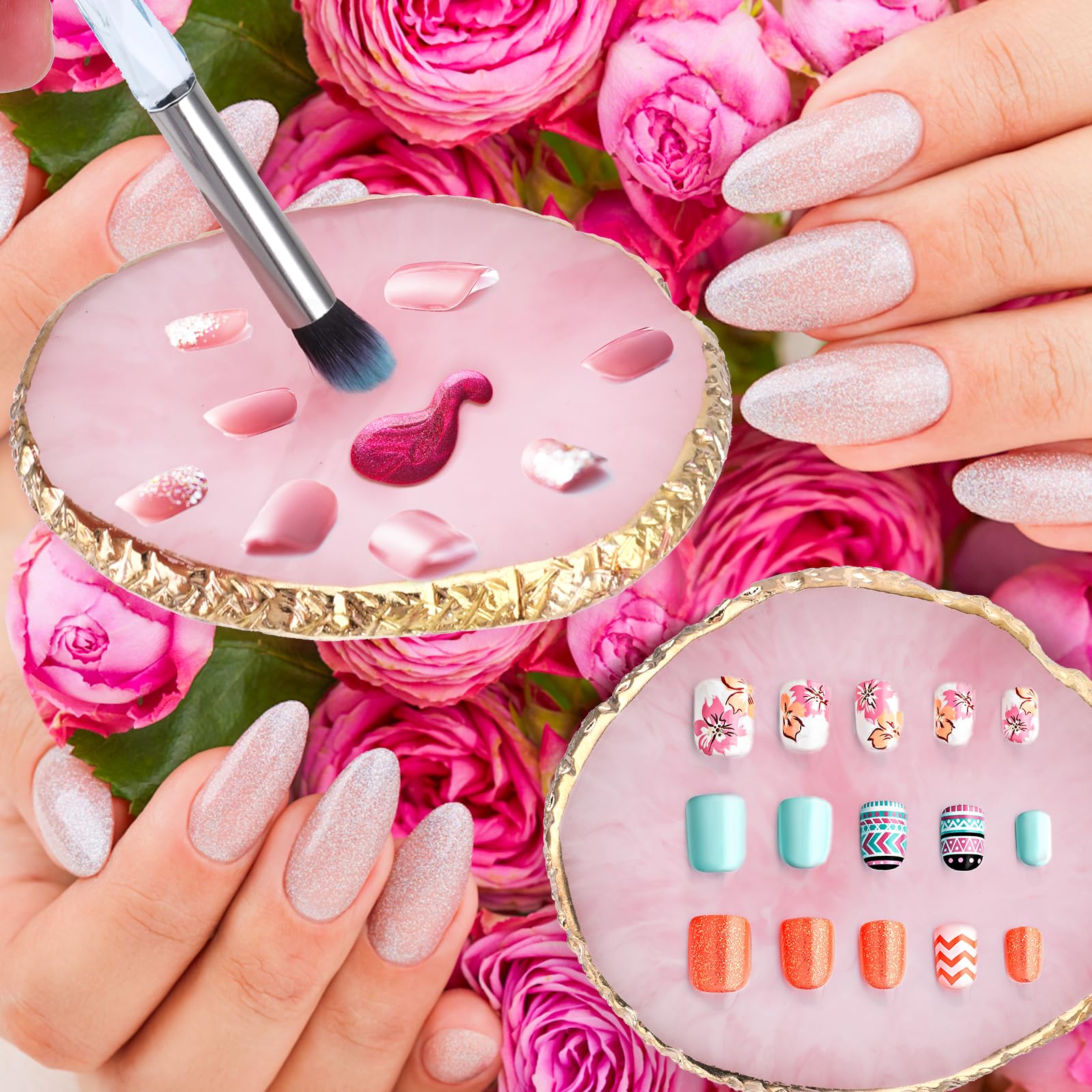 Ouligay paleta con diseño irregular para creatividad en uñas