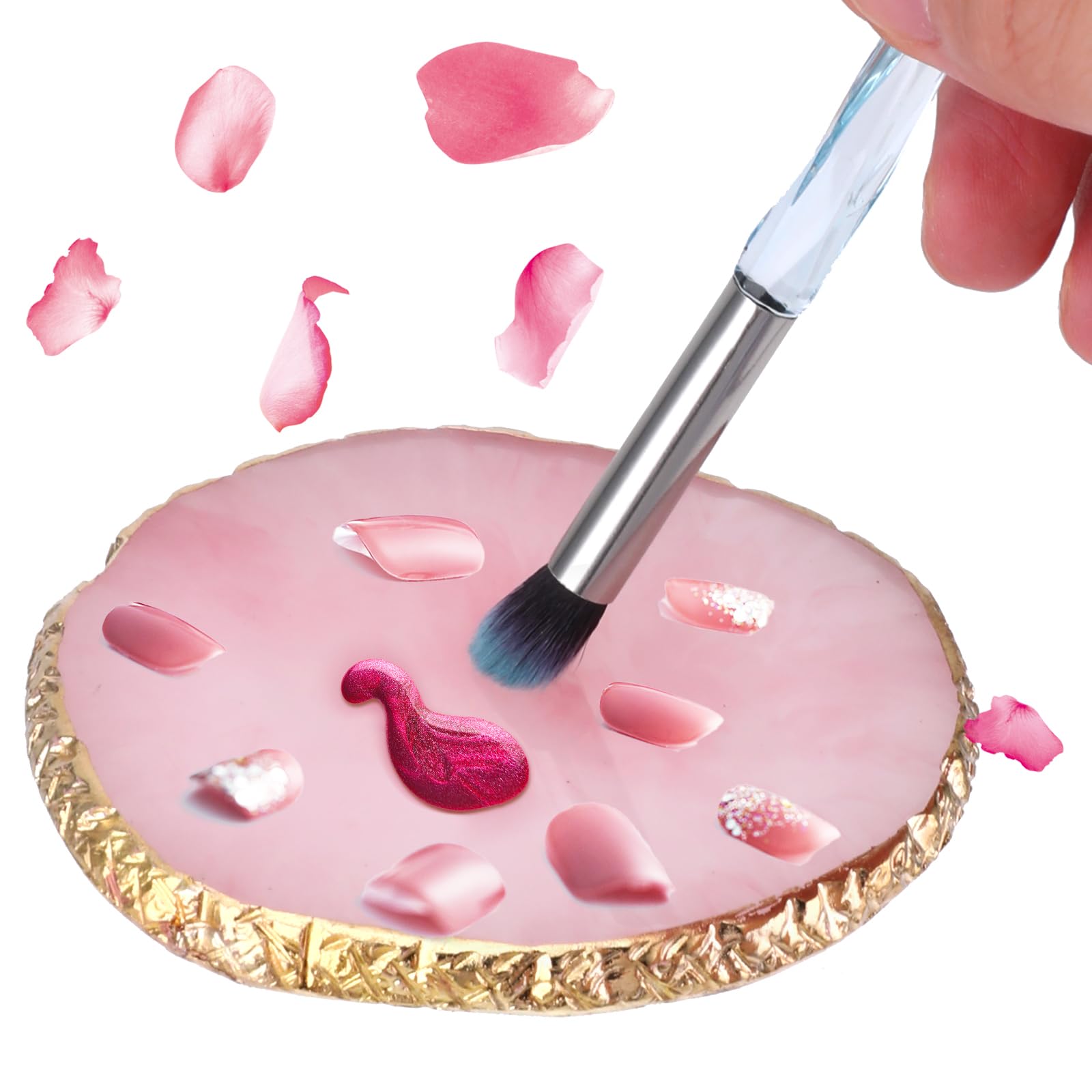 Ouligay paleta de resina, tamaño compacto, perfecta para bolso