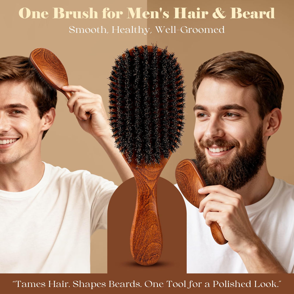 OUMIGIZ boar bristle brush silky shine closeup demonstrates oil distribution.