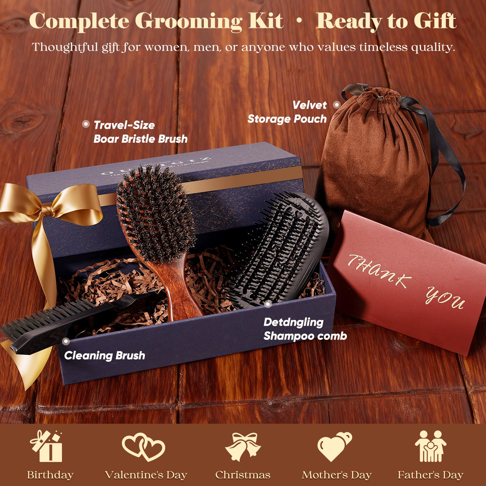 OUMIGIZ cleaning brush and velvet pouch support maintenance
