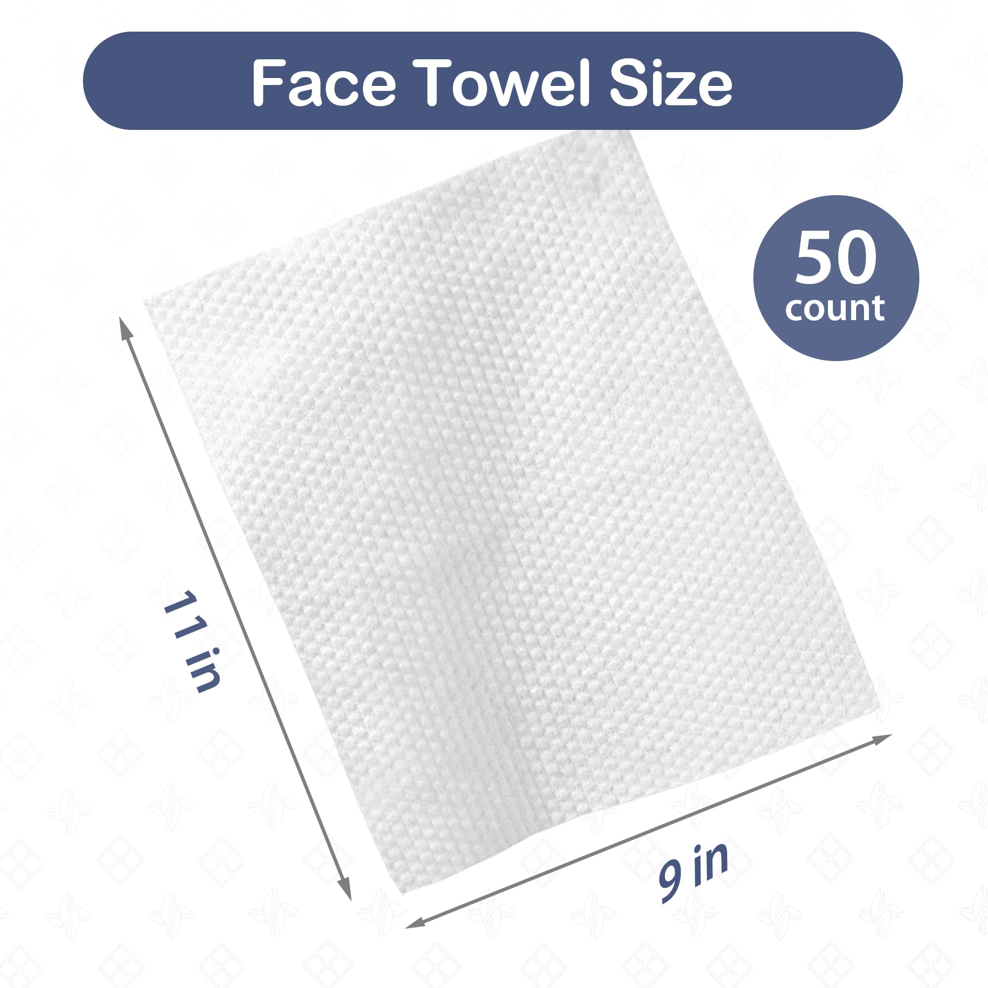 Ourmed Life Face Towels 11x9 inch size shows bigger, absorbent towels.