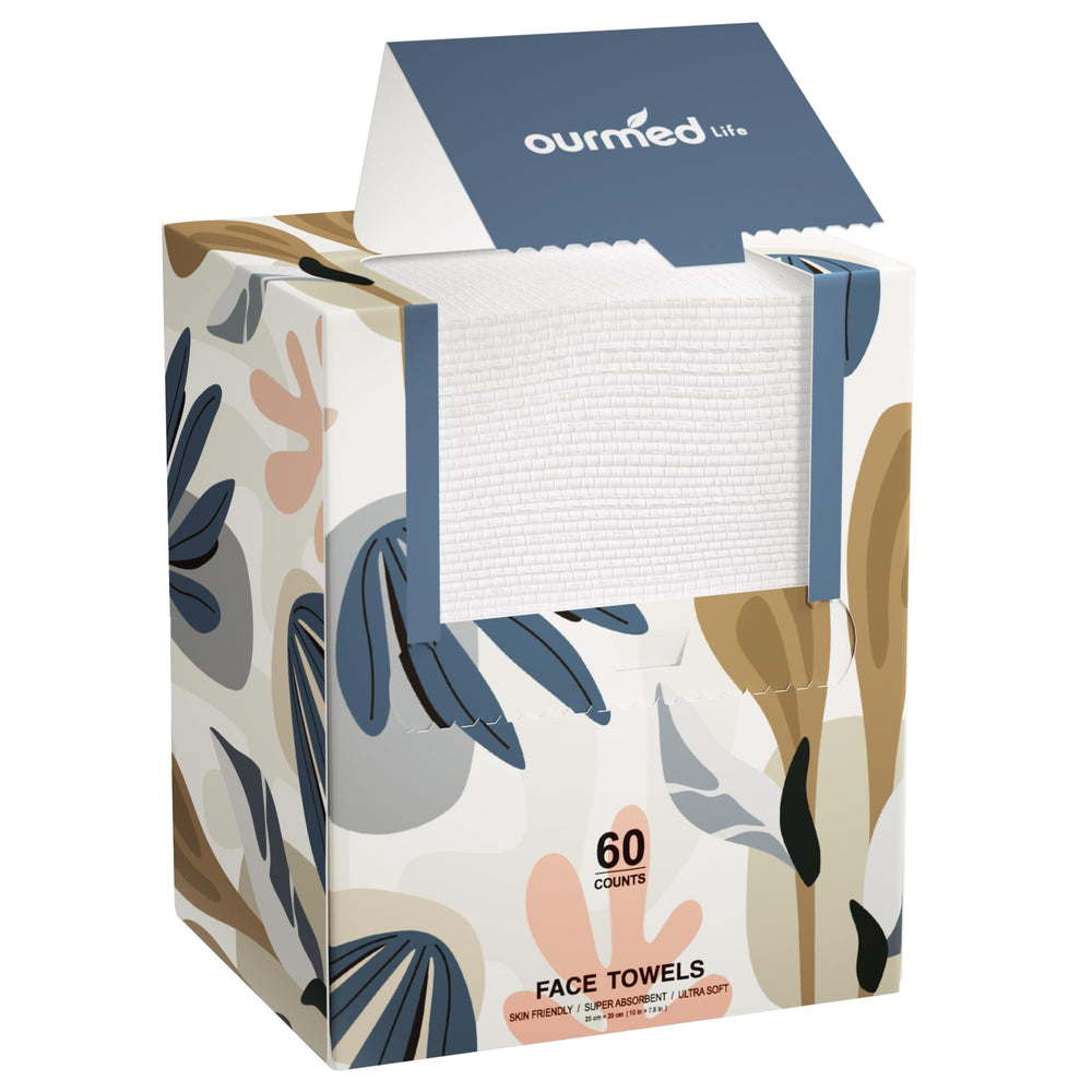 Ourmed Life: toallas faciales desechables biodegradables para limpieza suave.