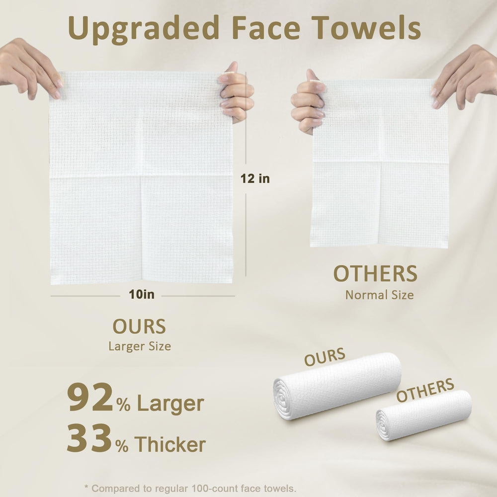 Ourmed Life: toallas faciales XL 10x7-9 pulgadas para comodidad diaria.