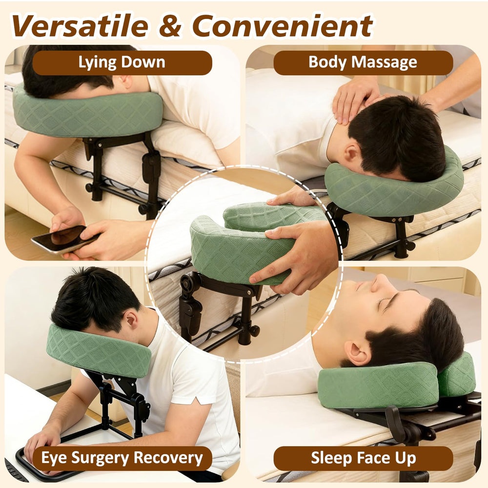 OURSHE memory foam face pillow contours gently for even support