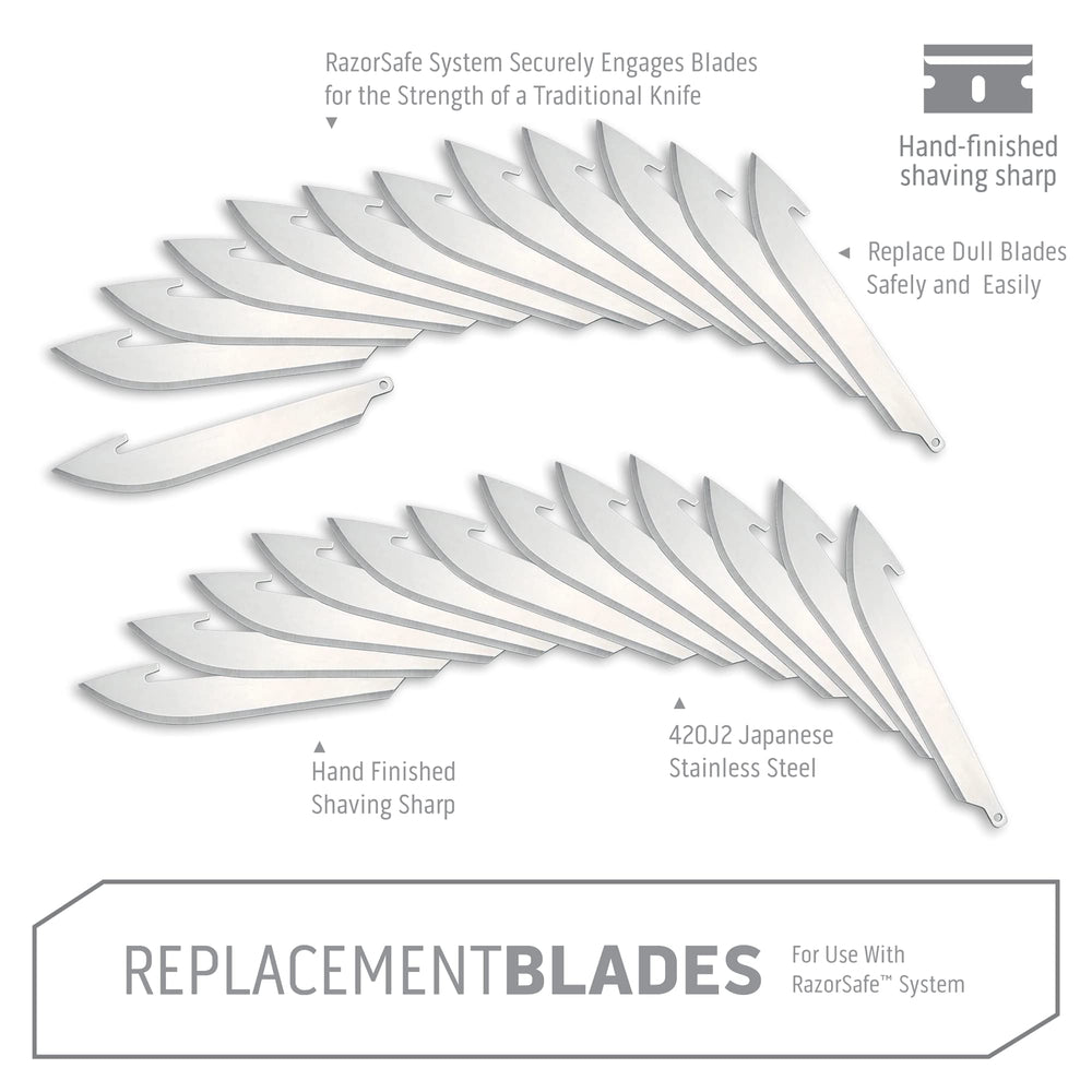OUTDOOR EDGE heat-treated 420J2 stainless steel blades offer reliable edge retention for tough tasks.