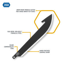 350-series compatibility shown for seamless blade replacement