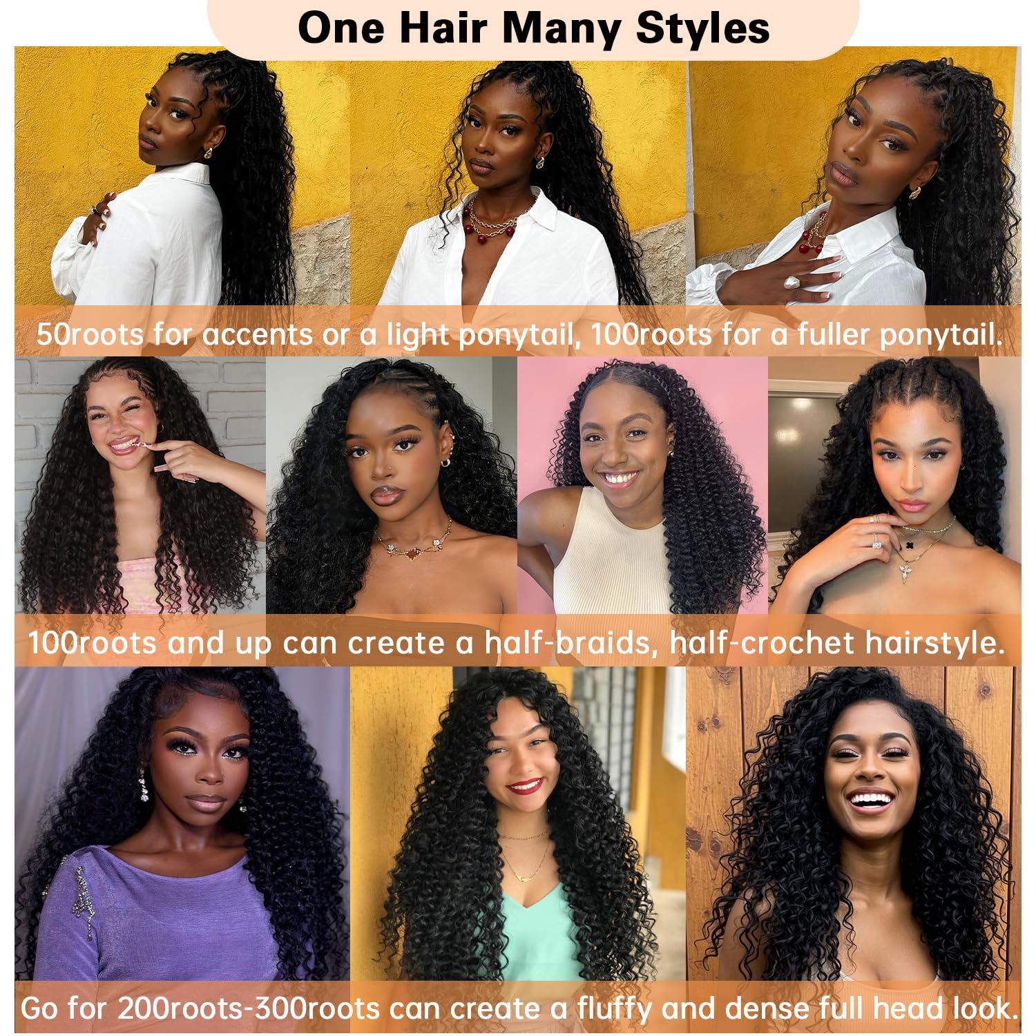 Outernice Easy maintenance crochet hair air dry and oil care