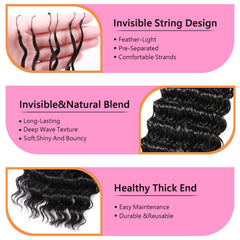 Outernice Crochet hair with invisible string design for seamless install