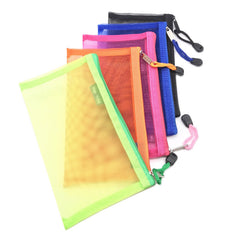 Outman pack of five nylon mesh cosmetic bags for organized travel.