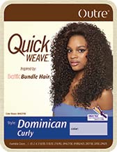 Outre Dominican Curly Bundle Hair Batik Quick Weave Half Wig provides lightweight, comfortable daily wear.
