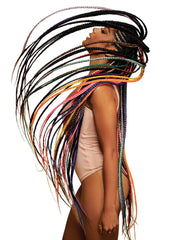 Outre X-Pression 42in pre stretched braid facilitates easier braiding.