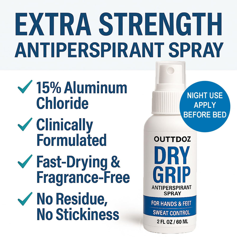 OUTTDOZ DryGrip helps climbers maintain grip with extra strength antiperspirant