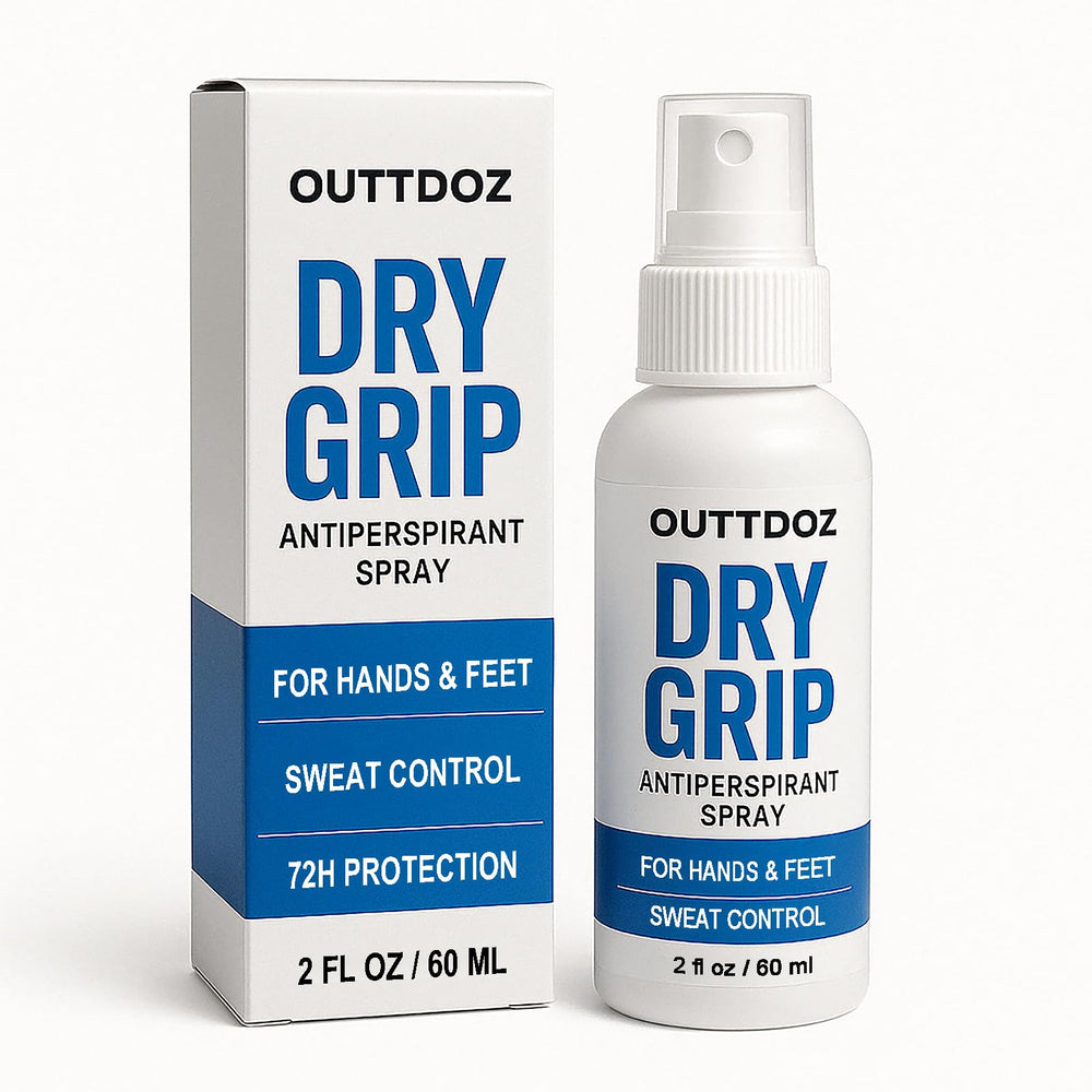 OUTTDOZ DryGrip spray on hands and feet for improved grip during sports