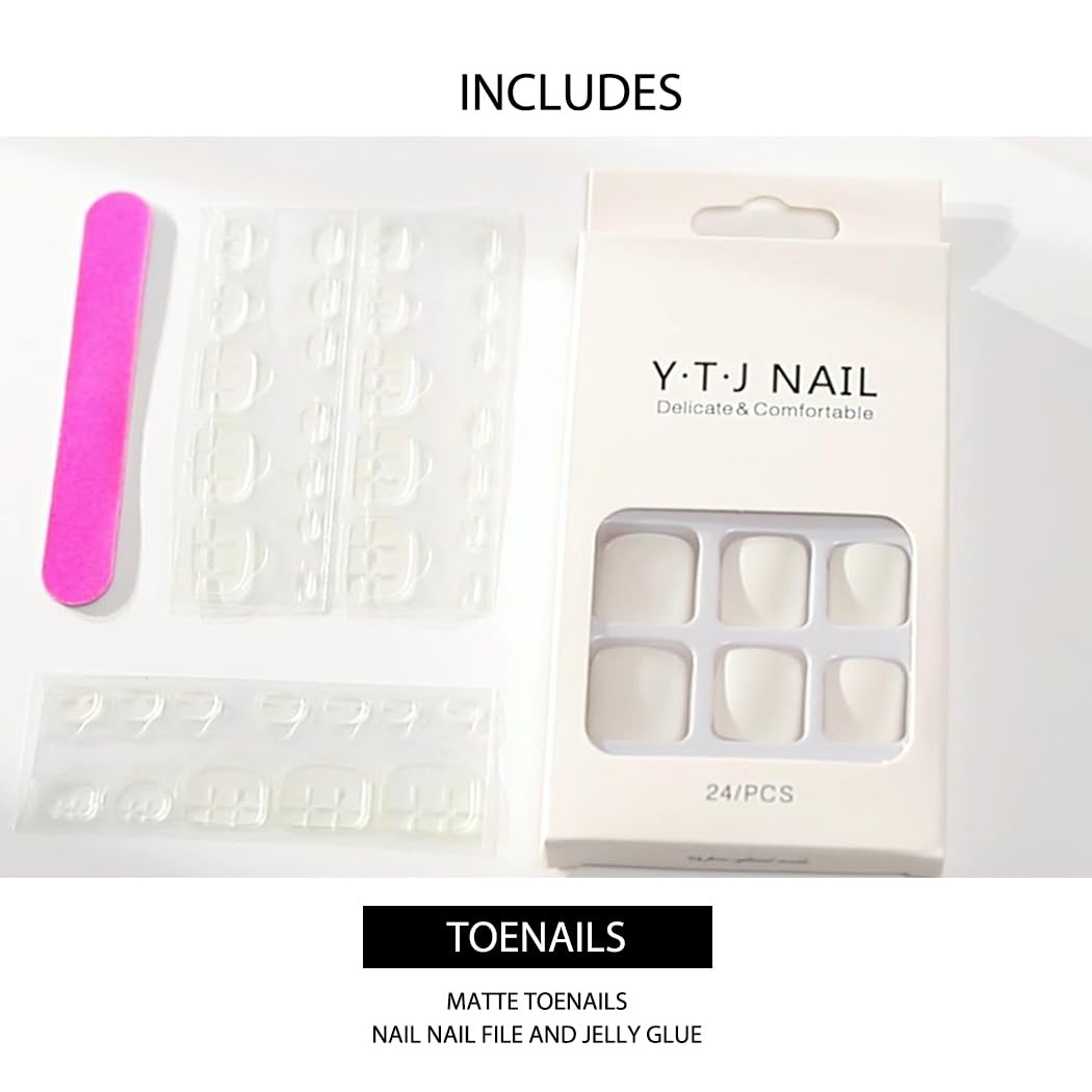 Outyua white toenails delivering a professional-looking finish