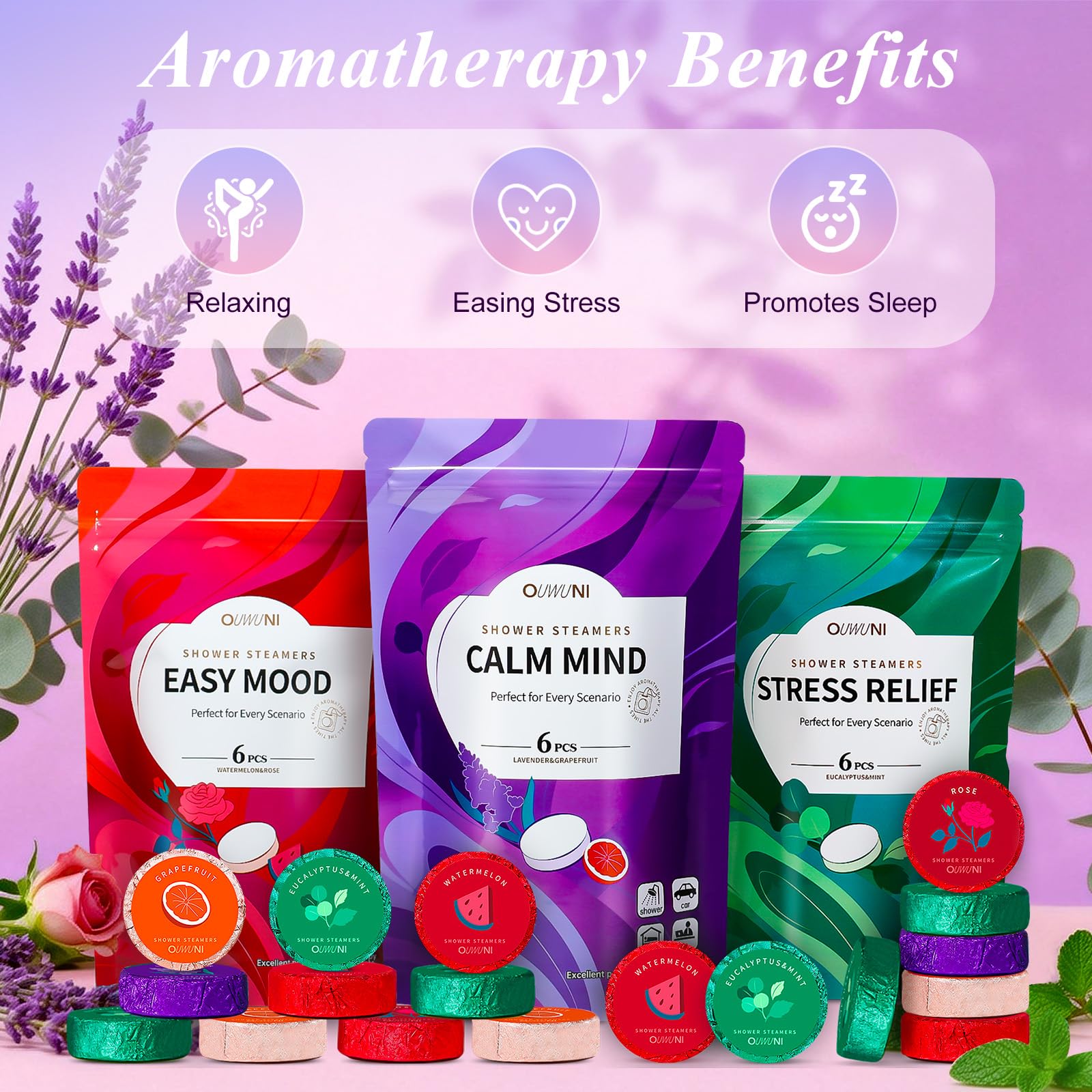 Conjunto natural de aceites esenciales Ouwuni para aromaterapia