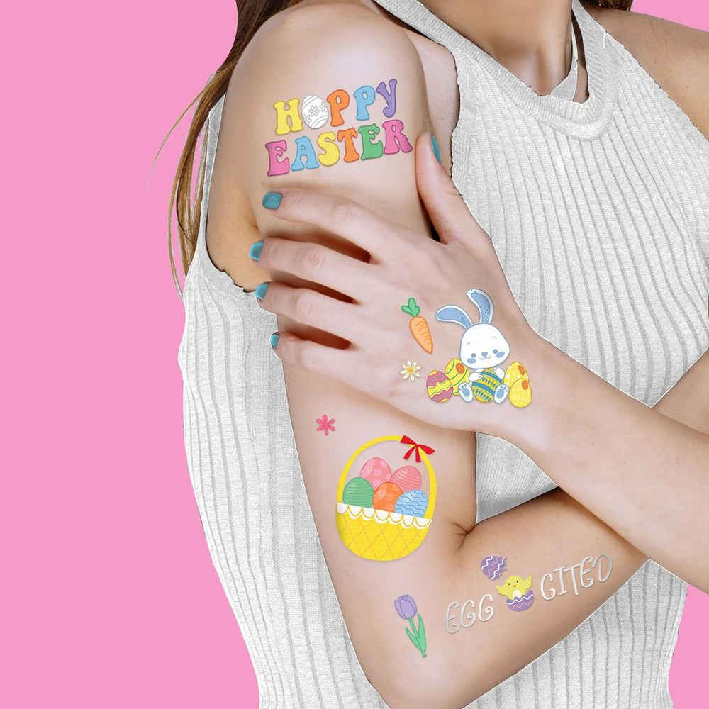 Tatuajes Ovasorve para bolsas de regalo y fiestas de Pascua.