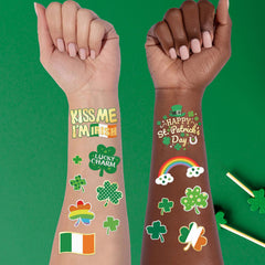 Ovasorve St Patrick's Kiss Me I'm Irish tattoo design for celebrations