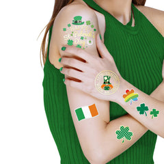 Ovasorve St Patrick's tattoos with rainbow pattern accents