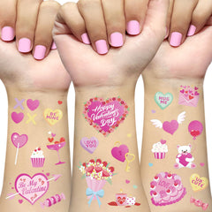 Tatuajes temporales Ovasorve, corazones dulces, ideales para fiestas.
