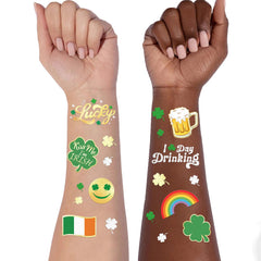 Tatuaje temporal Ovasorve beso soy irlandes para look festivo