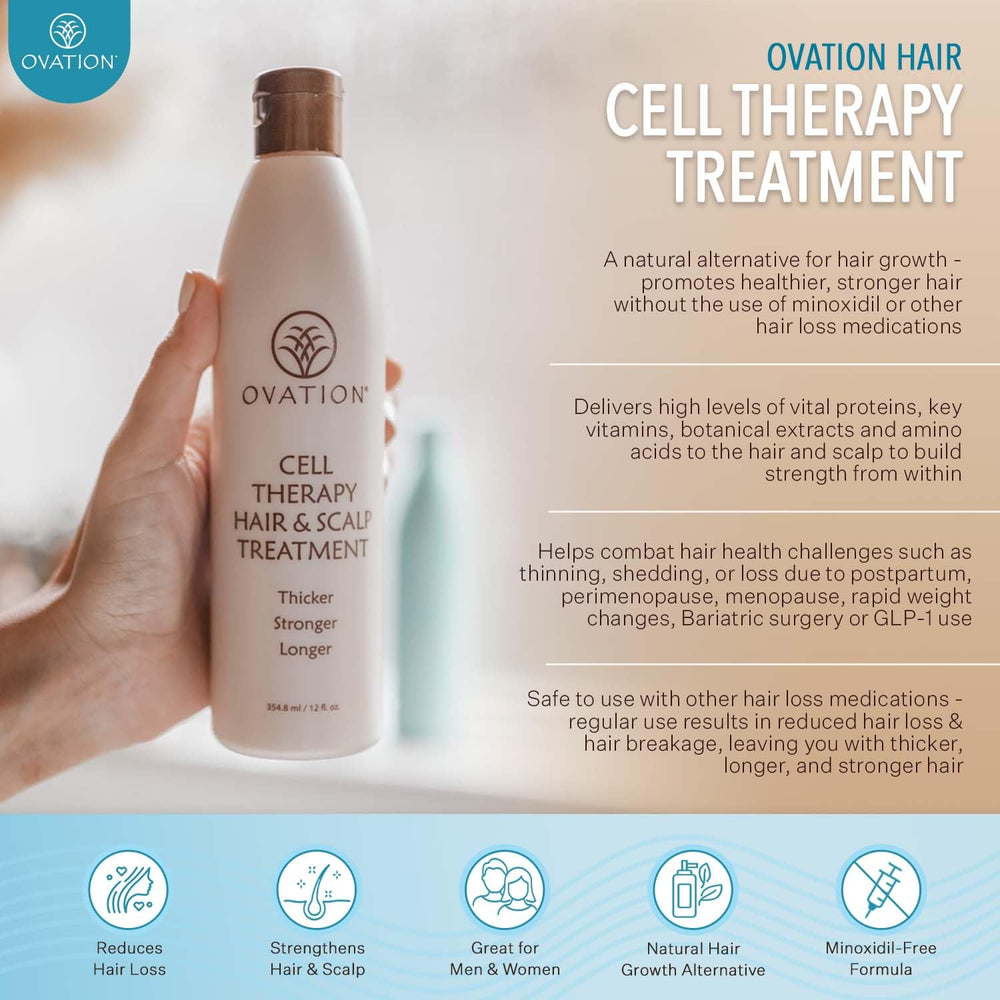 Ovation Hair Cell Therapy creamy texture close-up.