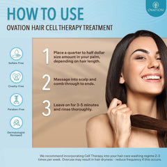 Ovation Hair Cell Therapy ingredients include keratin and biotin.