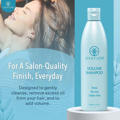 Ovation Hair Volume Shampoo: cabello fino luce más denso y vivo.