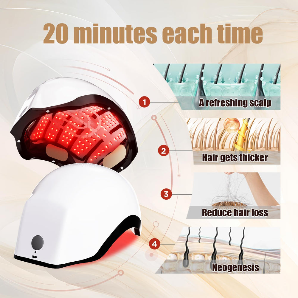 OVEKPA hair growth device in use at home during routine.