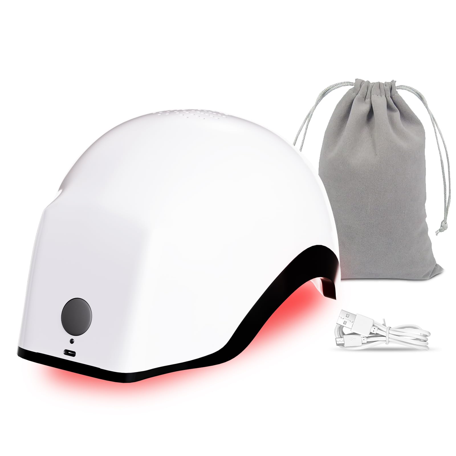 OVEKPA red light therapy helmet close-up stimulates scalp for hair growth.