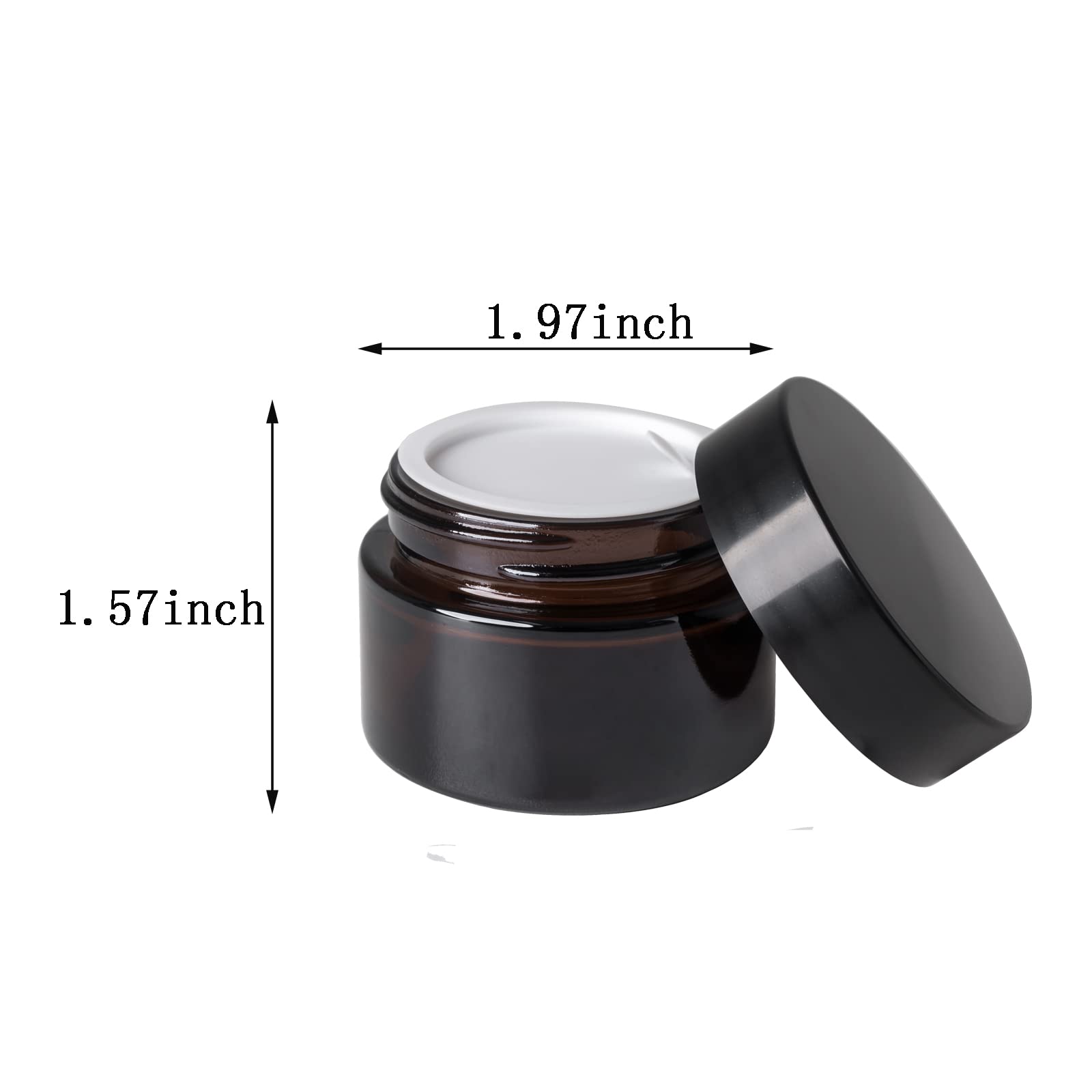 Over News compact amber jar fits purse or pocket for on-the-go routines.