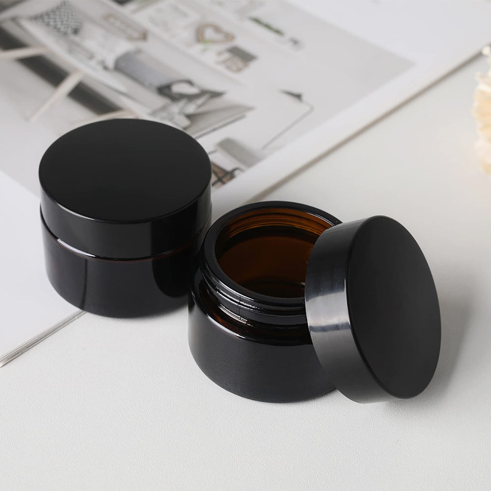 Over News amber glass jar demonstrating UV protection for color-safe storage.