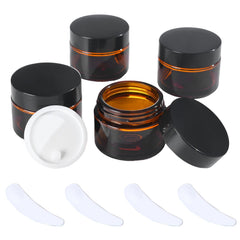 Over News amber glass jar travel pack for on-the-go beauty storage