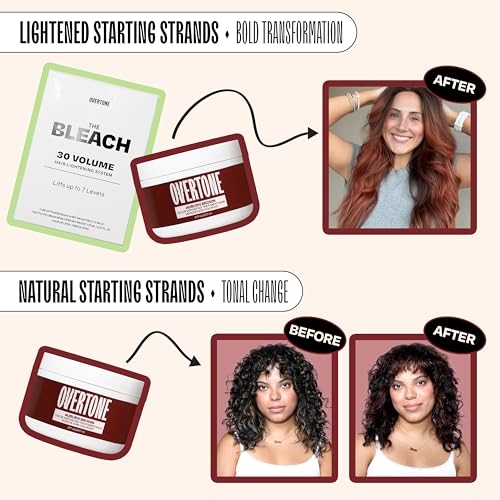 Overtone Auburn Brown finished look — natural shine.