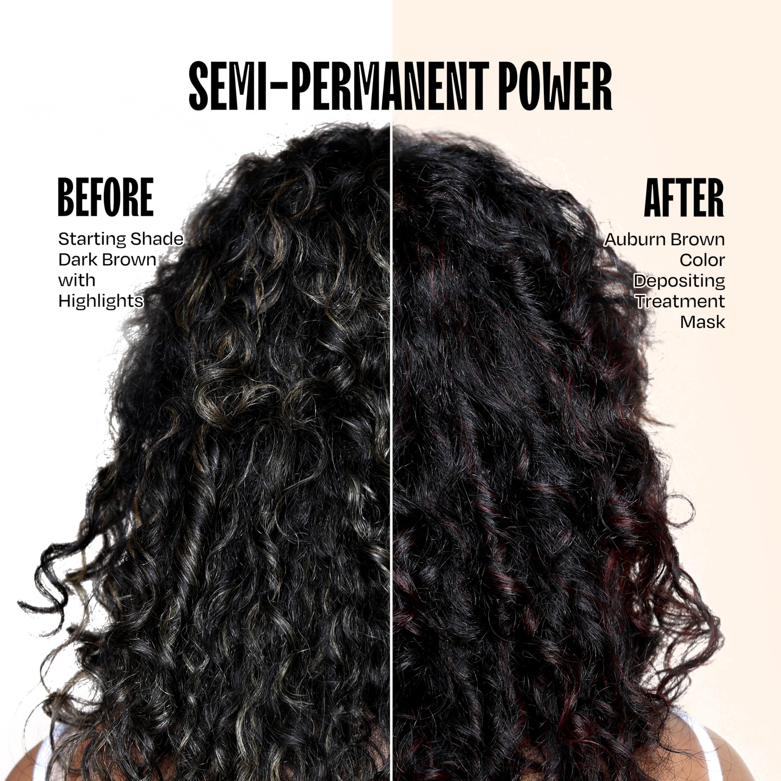 Overtone Auburn Brown hair swatch — vibrant color deposit.
